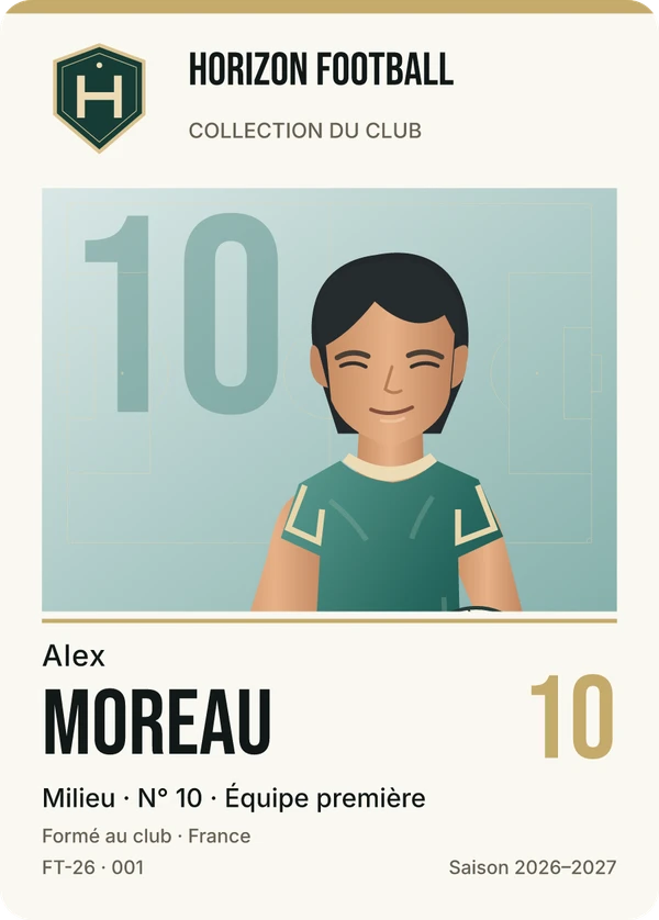 Carte de démonstration fictive, modèle Équipe Football