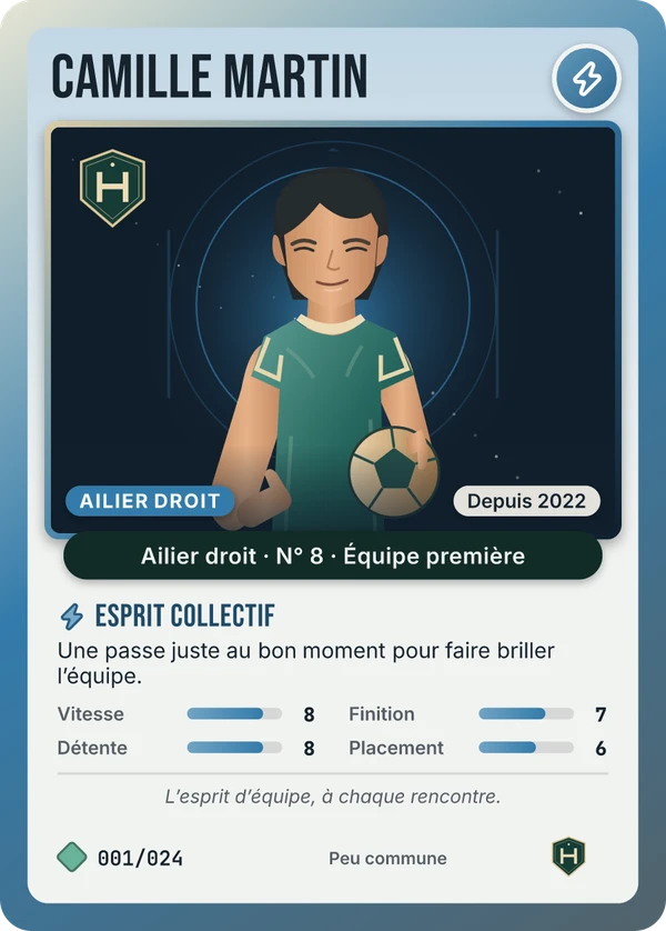 Carte de démonstration fictive, modèle Affinité