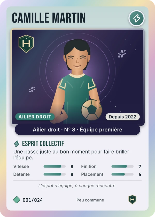 Carte de démonstration fictive, modèle Prisme
