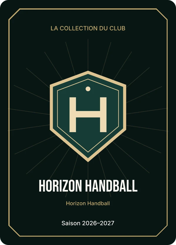 Verso de démonstration Handball avec emblème fictif